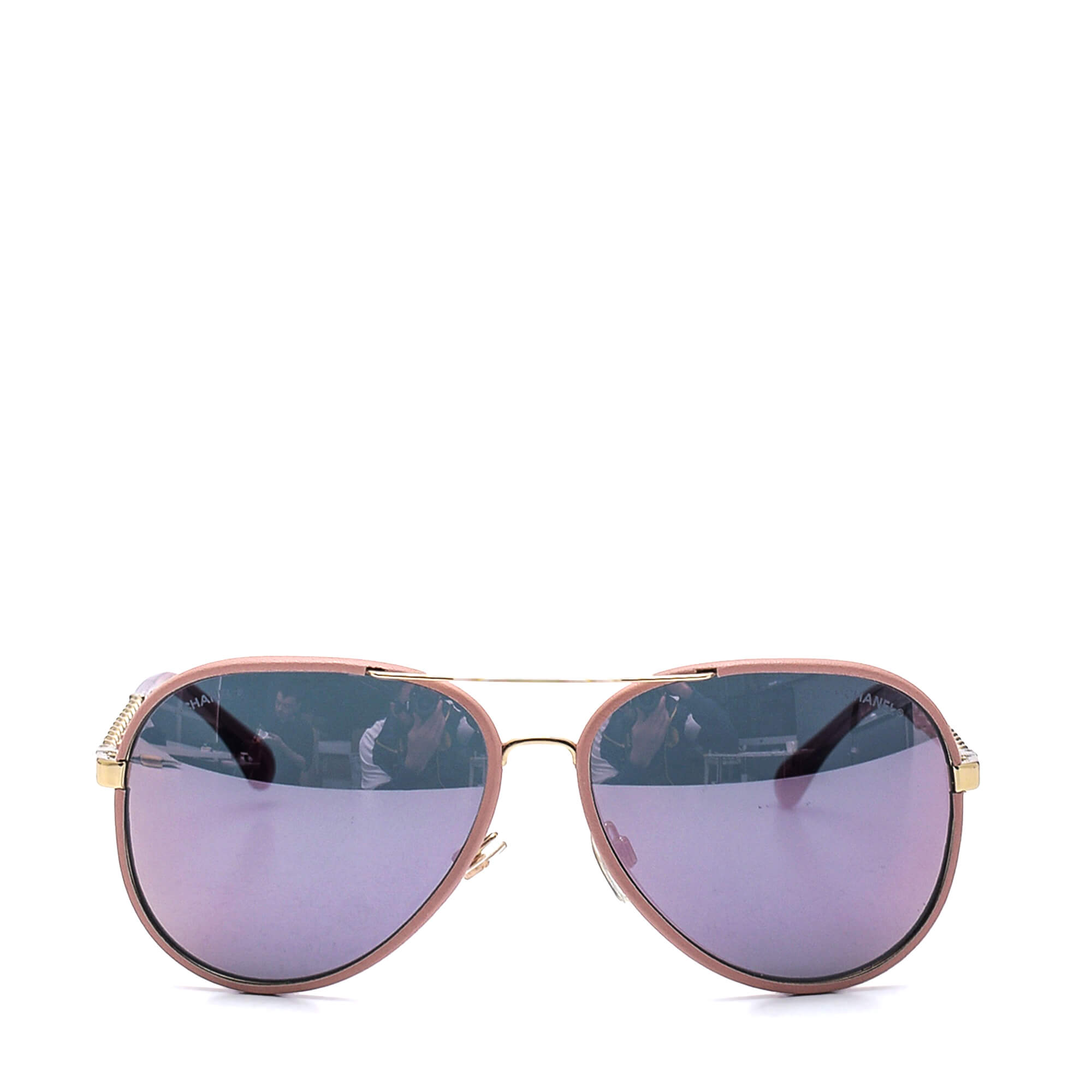 chanel pink aviator sunglasses